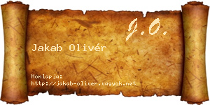 Jakab Olivér névjegykártya