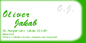 oliver jakab business card
