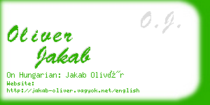 oliver jakab business card